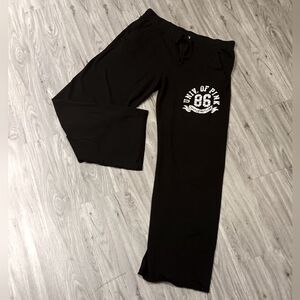 Victoria's Secret PINK University of PINK Black Drawstring Sweat Pants